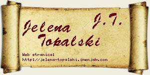 Jelena Topalski vizit kartica